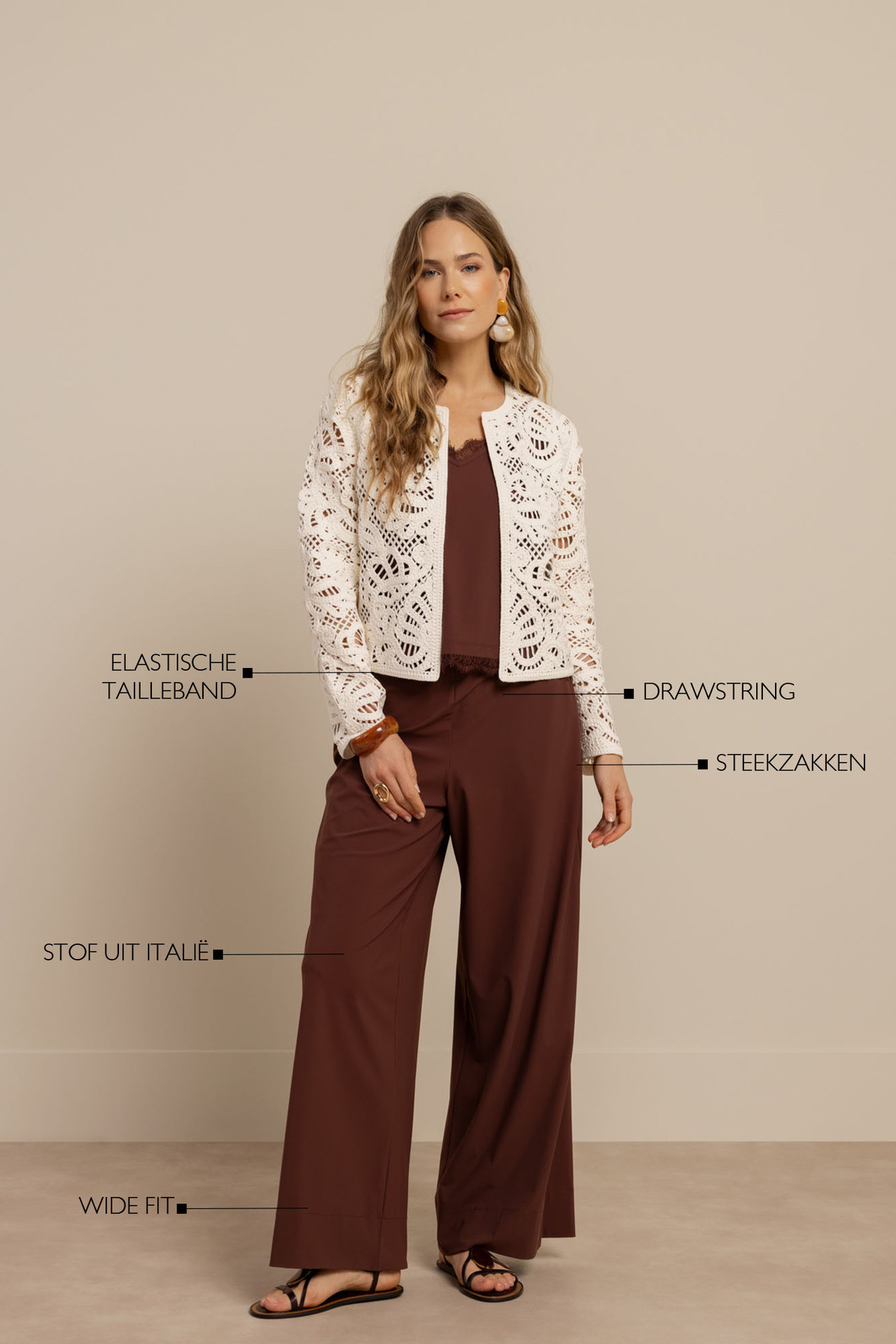 Studio Anneloes Grace Trousers in chestnut, damesbroek